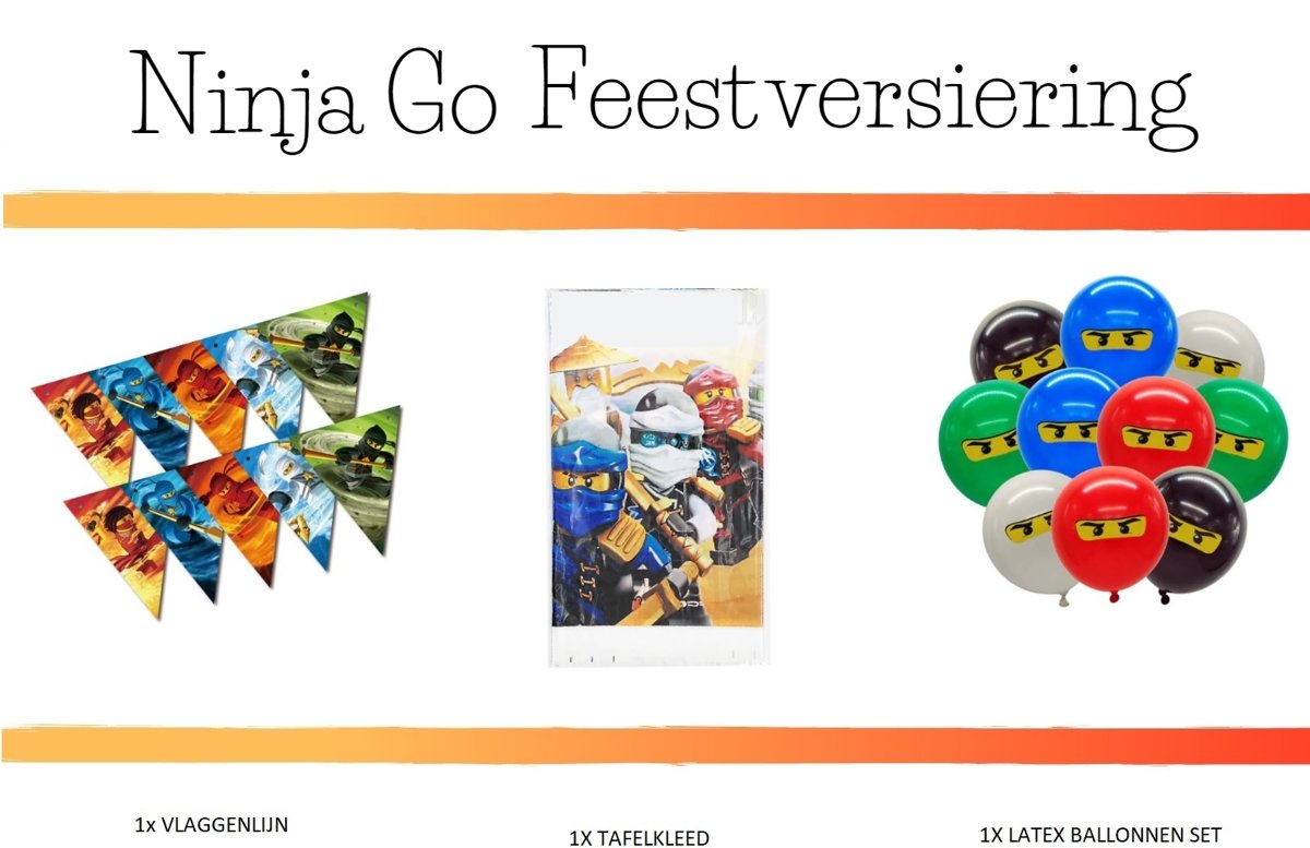 Lego Ninjago Feestartikelen | Lego Ninja Feestversiering